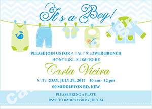 Baby shower invitations Boy Baby Shower party invitation
