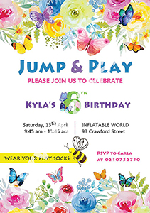 Fairy garden invitations Butterflies and garden party invitation