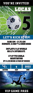 Football kids party invitation Soccer party invitation